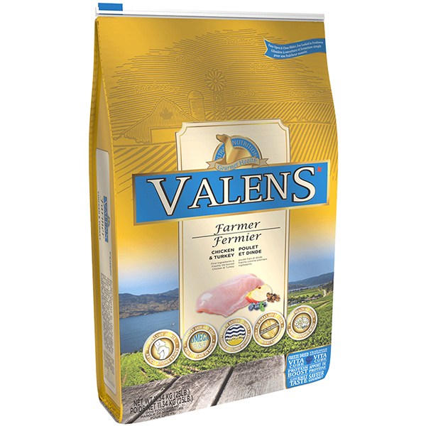 Valens Canine Farmer Poulet et Dinde Recette nourriture sèche pour Chiens