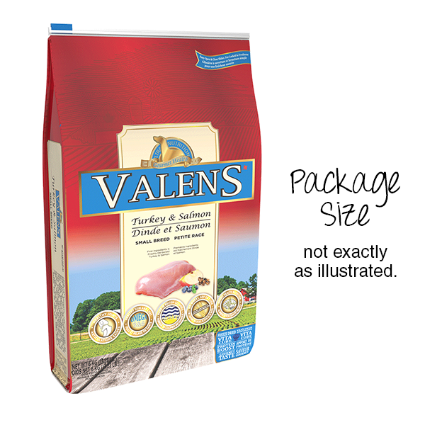 Valens Canine Recette de dinde et de saumon de petite race Nourriture sèche pour chiens