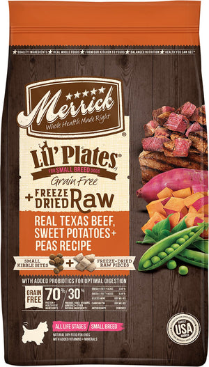 Merrick Lil' Plates Grain-Free Beef & Sweet Potato Recipe with Freeze-Dried Raw Bites Dry Dog Food