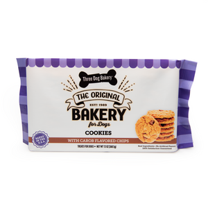 Three Dog Bakery Cookies with Carob Chips, 13-oz