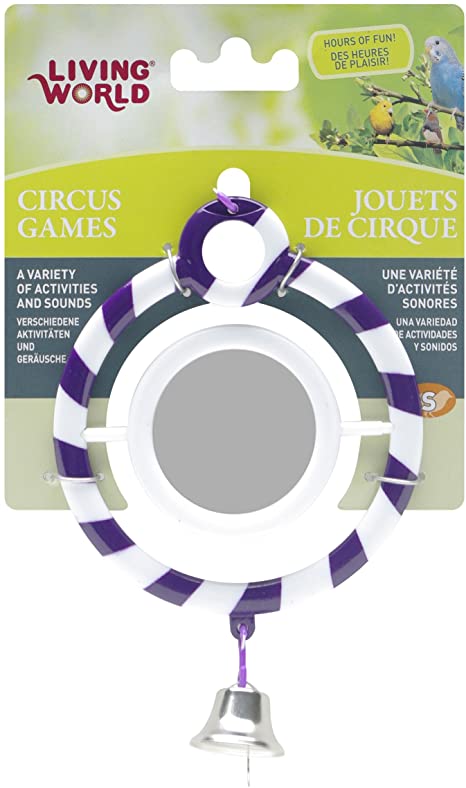 Living World Circus Games Mirror Bird Toy, Purple