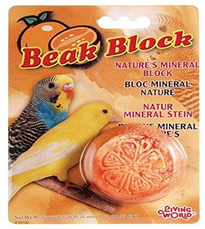 Living World Orange Mineral Block for Parakeets