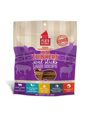 Plato Mini Thinkers Lamb Meat Stick Dog Treats