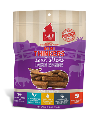 Plato Mini Thinkers Lamb Meat Stick Dog Treats