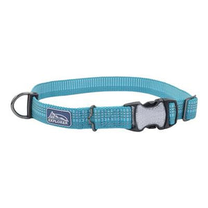 K9 Explorer Brights Reflective Adjustable Dog Collar, Ocean