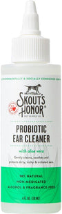 Skout's Honor Nettoyant auriculaire probiotique pour animaux, 4 oz