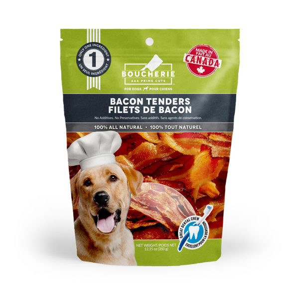 foufouBRANDS Boucherie Grande Bacon Tenders Dog Treats, 12.4-oz