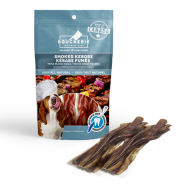 foufouBRANDS Boucherie Smoked Kebobs Triple Braided Pizzle Dog Treats, 2-pk