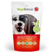foufouBRANDS Vegalicious Bâtons à mâcher Twig Goût pomme et baies Friandises pour chiens, 4,2 oz