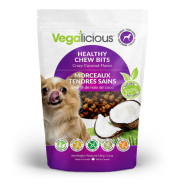 foufouBRANDS Vegalicious Morceaux à mâcher sains Noix de coco folle Friandises pour chiens, 5,3 oz