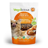 foufouBRANDS Vegalicious Morceaux à mâcher sains Beurre de cacahuète Friandises pour chiens, 5,3 oz