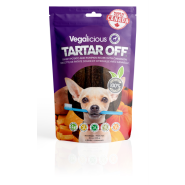 foufouBRANDS Vegalicious Tartar Off Patate douce et citrouille Friandises pour chiens, 3,5 oz