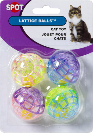 Ethical Pet Spot Balle en treillis Jouet pour chat, lot de 4