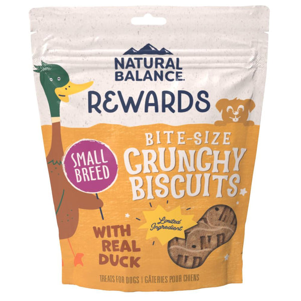 Natural Balance Rewards Crunchy Biscuits Bite-Size with Real Duck Small Breed Dog Treats