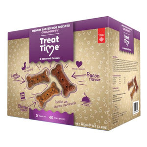 Treat Time Basted Biscuits Dog Treats, Medium, 7-lb