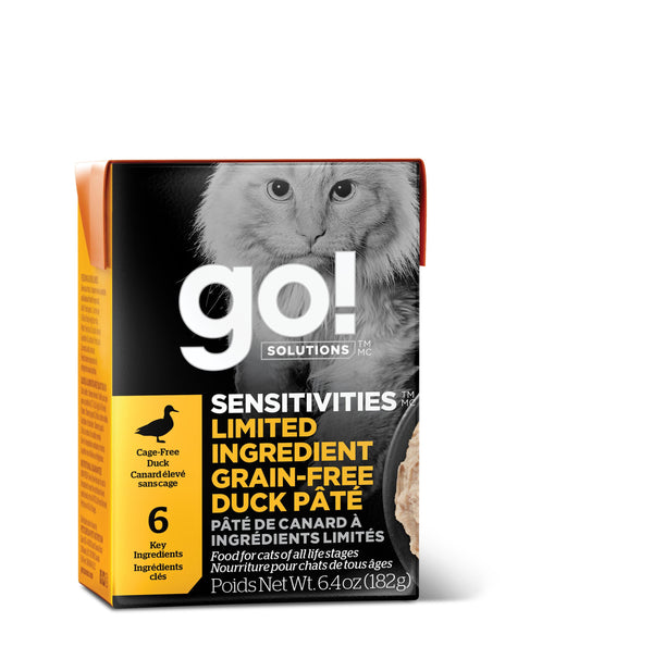 Go! Solutions Sensitivities Limited Ingredient Grain-Free Duck Pate Wet Cat Food