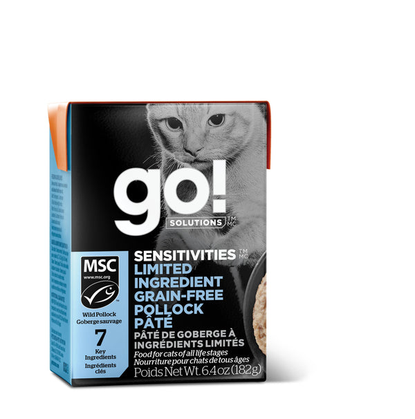Go! Solutions Sensitivities Limited Ingredient Pollock Pate Grain-Free Wet Cat Food