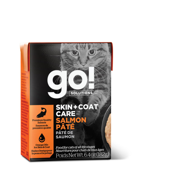 Go! Solutions Skin + Coat Care Salmon Pate with Grains Wet Cat Food