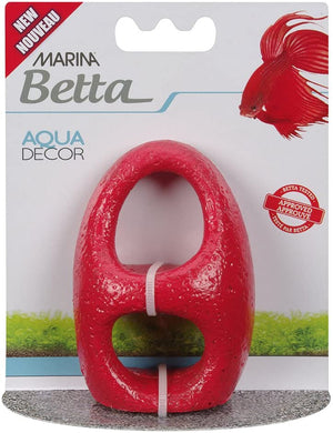 Marina Betta Stone Archway Aquarium Ornament, Red