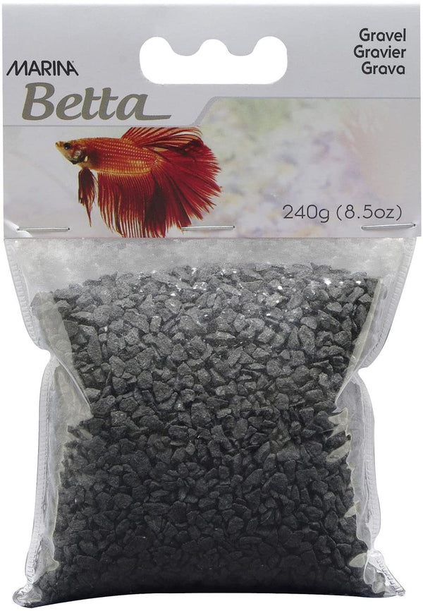 Marina Betta Gravel Aquarium Decoration, Black, 8.5-oz