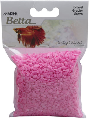 Marina Betta Gravel Aquarium Decoration, Pink, 8.5-oz