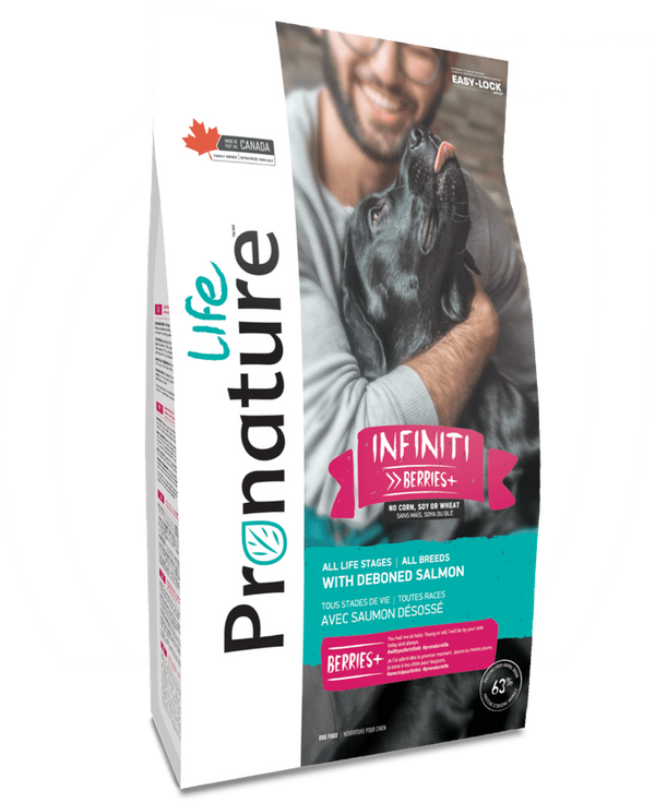 Nourriture sèche pour chiens Pronature Life Infiniti Berries+ avec saumon désossé