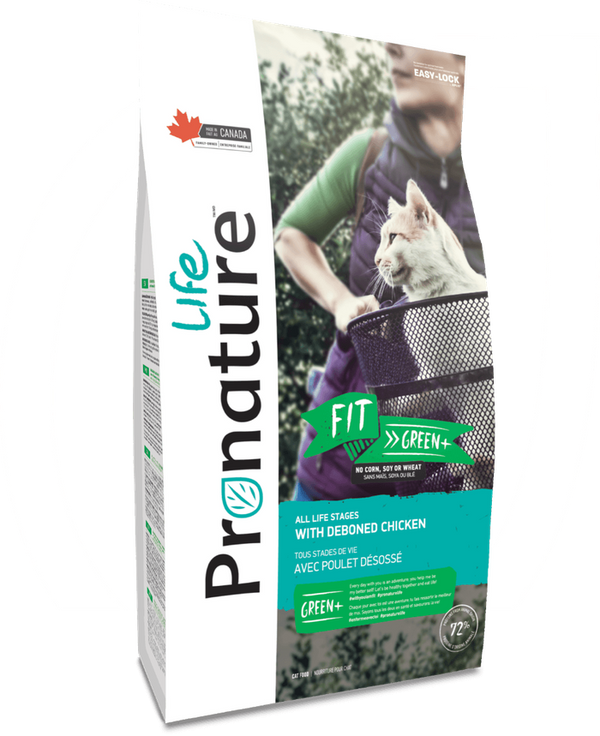 Pronature Life Fit Green+ avec poulet désossé Nourriture sèche pour chats
