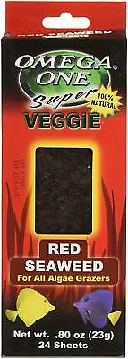 Omega One Super Veggie Brown Seaweed Algae Grazer Fish Food, 24-sheets