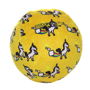 Mighty Ball Dog Toy, Yellow Unicorn