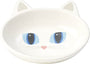PetRageous Designs Frisky Kitty Oval Cat Dish, White, 5.5-in