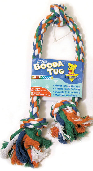 Booda Tug 3-Knot Rope Dog Toy, Color Varies