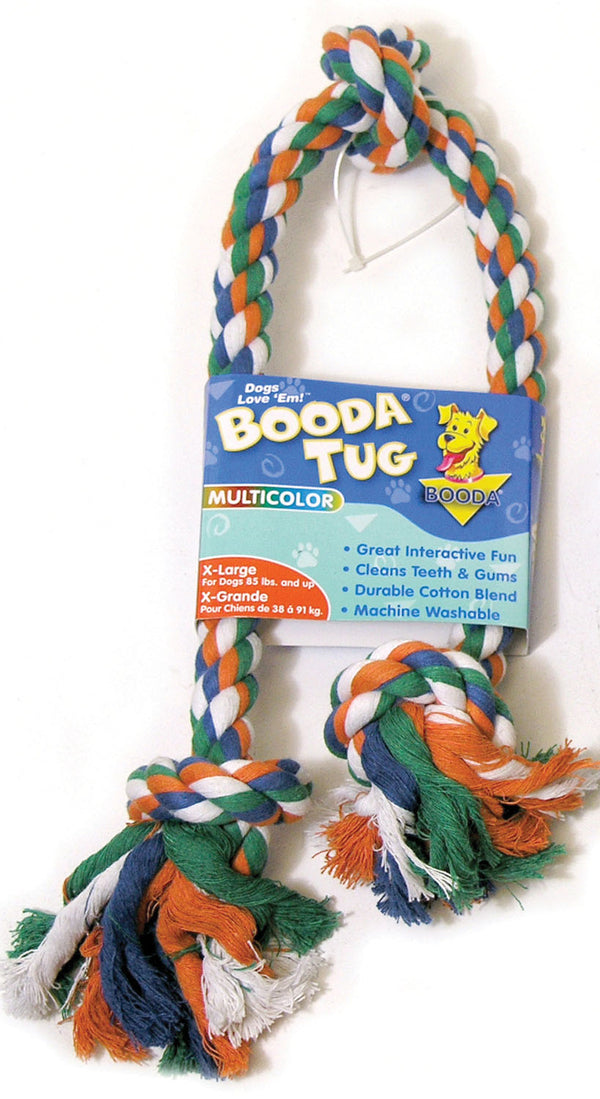 Booda Tug 3-Knot Rope Dog Toy, Color Varies