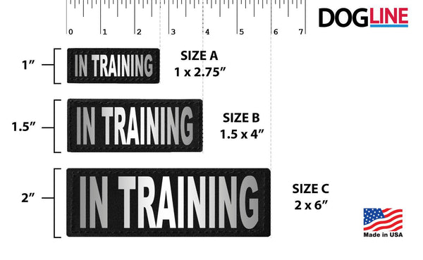 Dogline Removable Interchangeable Dog Patches, In Training, 2-pk