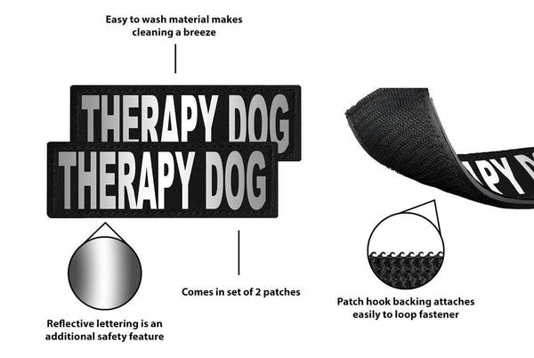 Dogline Patches amovibles et interchangeables pour chien thérapeute