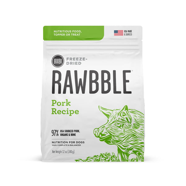 BIXBI Rawbble Pork Recipe Freeze-Dried Dog Food