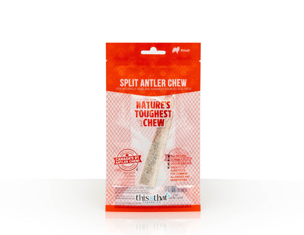 This & That Nature's Toughest Split Antler Chew Dog Treats