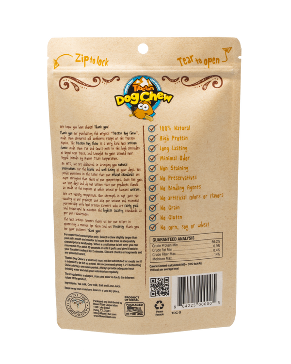 Tibetan Dog Chew Natural Cheese Dog Treats