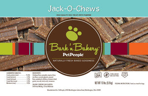 Bark 'n Bakery Jack-O-Chews Dog Treats (Pumpkin Bones)