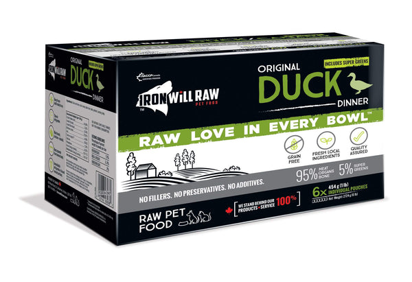 Iron Will Raw Original Duck Frozen Cat & Dog Food