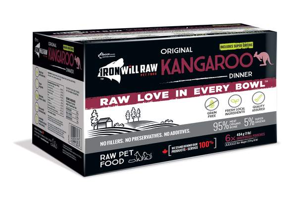 Iron Will Raw Original Kangaroo Frozen Cat & Dog Food