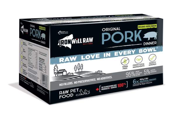 Iron Will Raw Original Pork Frozen Cat & Dog Food