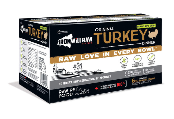 Iron Will Raw Original Turkey Frozen Cat & Dog Food