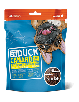 Spike Friandises pour chiens sans céréales Duck Jerky, 4-oz