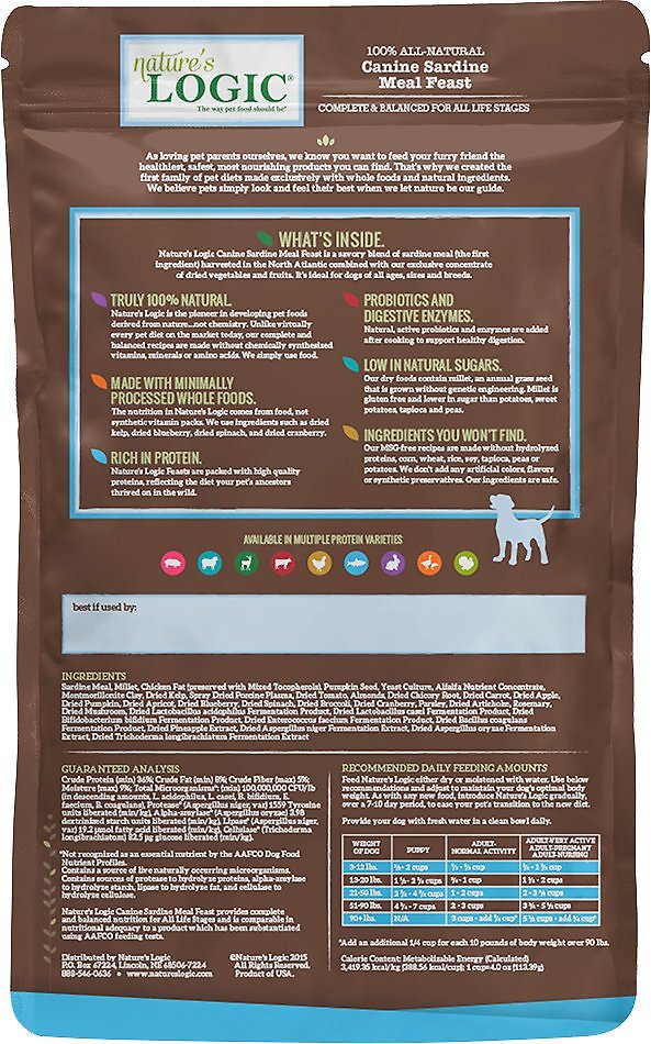 Nature's Logic Canine Sardine Meal Feast Dry Dog Food