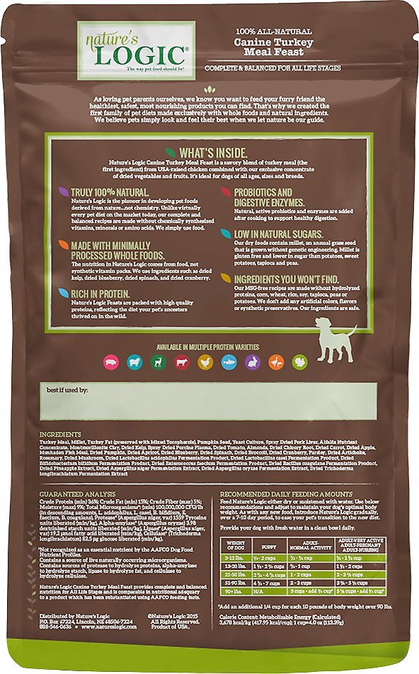 Nature's Logic Canine Festin de Farine de Dinde Croquettes pour chien