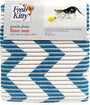 Fresh Kitty Jumbo Tapis en mousse pour litière de chat, Chevron bleu et blanc, 40-in x 25-in