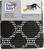Fresh Kitty Tapis à Litière pour Chat Jumbo en Mousse Quatrefoil, Noir et Blanc, 40-in x 25-in