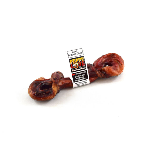Puppy Love Beef Barbell Chew Dog Treats