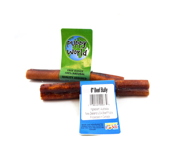 Puppy Love Puppy World Beef Bully Stick Dog Treats