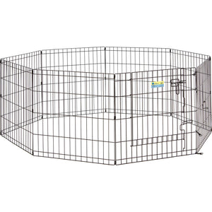 MidWest ConTour Exercise Pen with Door for Dogs, Black